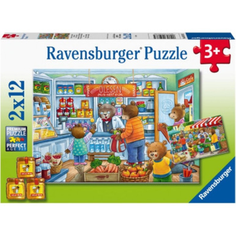 Ravensburger 2x12pc – Let’s Go Shopping Puzzle