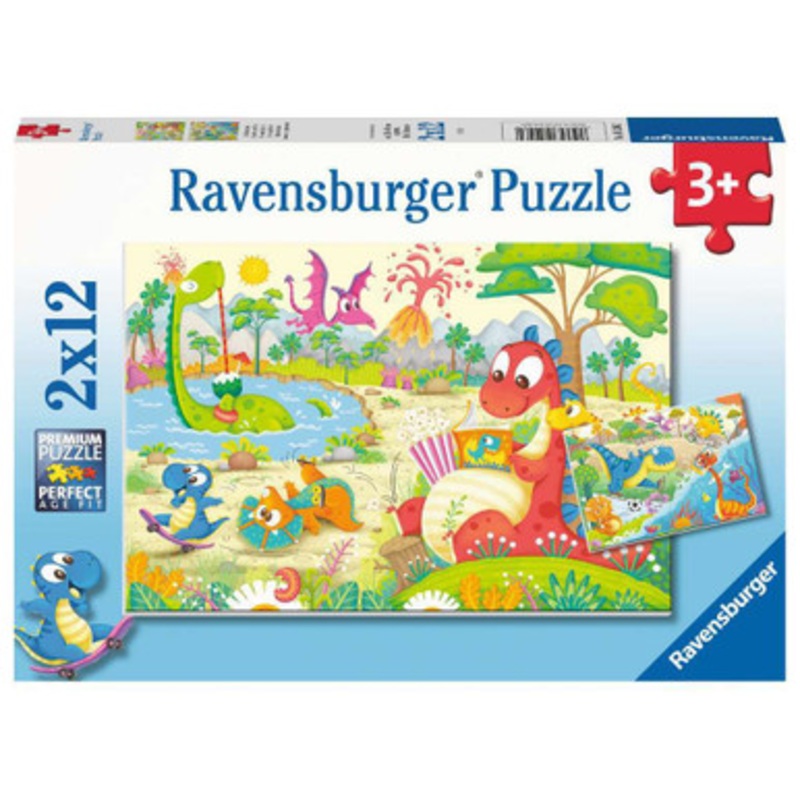 Ravensburger 2x12pc Puzzle – My Dino Friends Puzzle