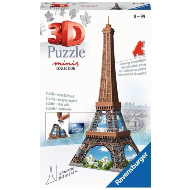 Ravensburger 3D –  Mini Eiffel Tower 3D Puzzle -54pc