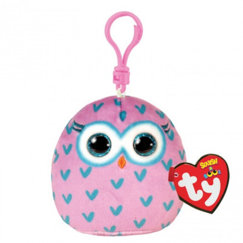 TY Squishy Beanies Clip – Winks the Owl