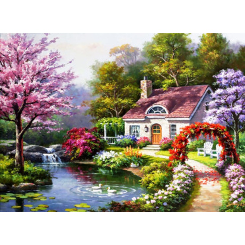 Anatolian 1500pc – Spring Cottage In Full Bloom Puzzle