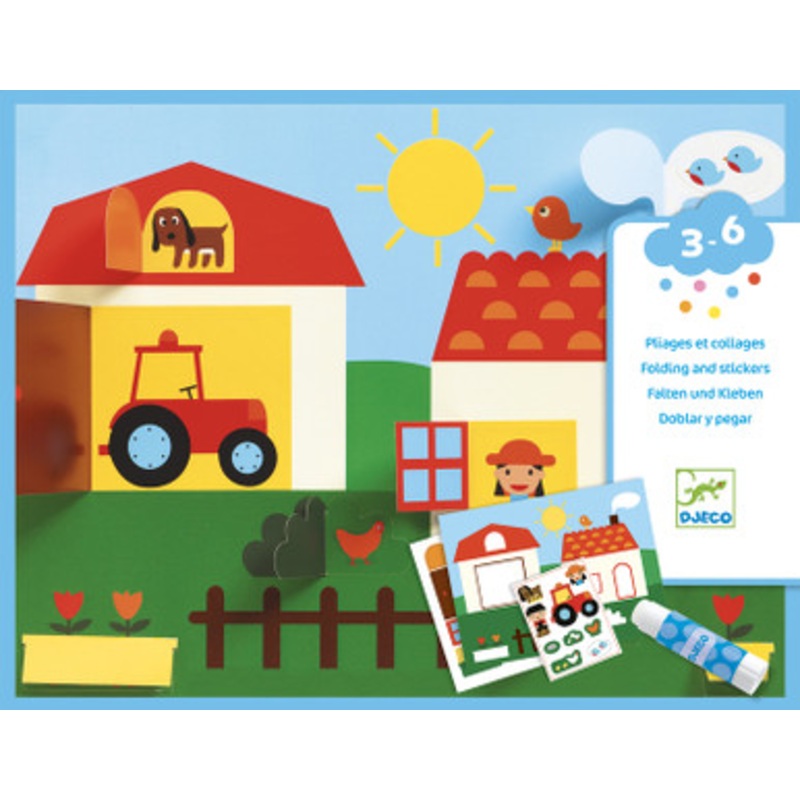 Djeco – Hide and Seek Folding & Stickers Set