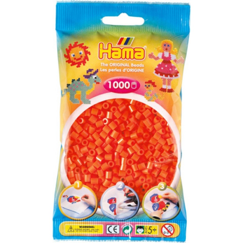Hama Beads – Orange – 1000 Beads