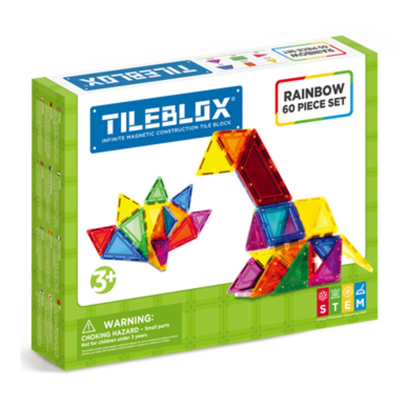 Magformers TILEBLOX – Rainbow 60pc Set