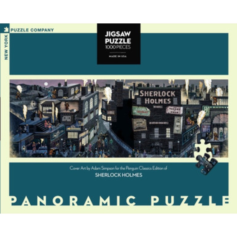 New York Puzzle Company 1000pc Panoramic – Sherlock Holmes Puzzle