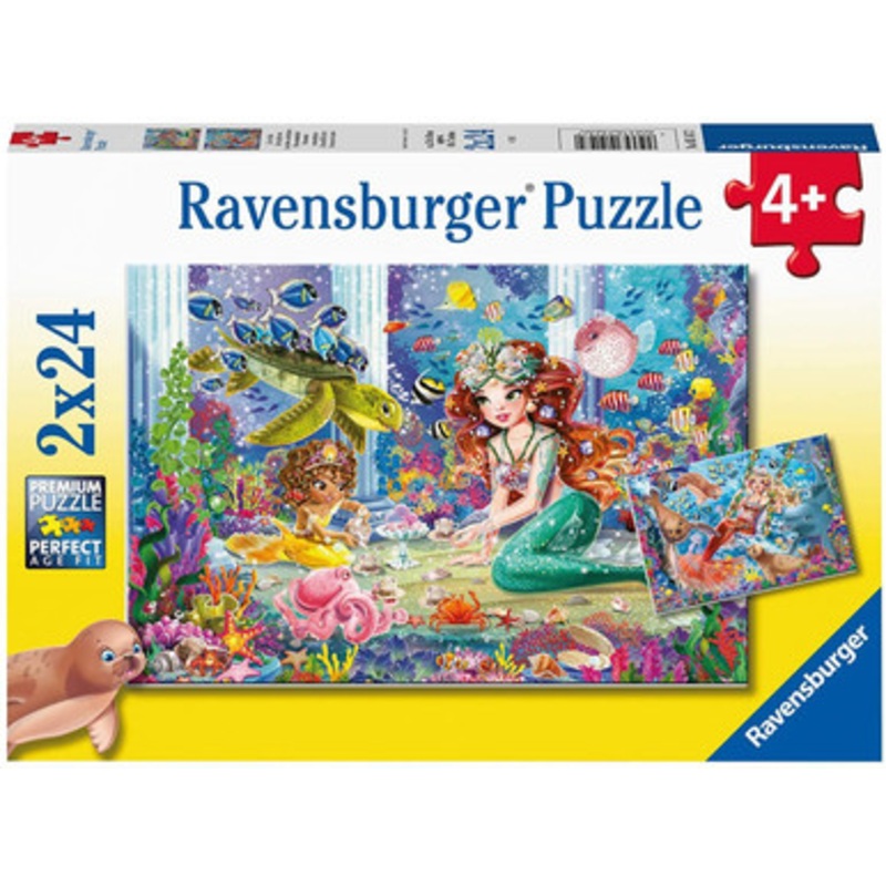 Ravensburger 2x24pc- Mermaid Tea Party Puzzle