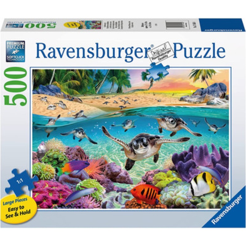 Ravensburger 500pc – Race of the Baby Turtles Large Format Puzzle