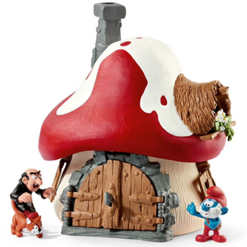 Schleich Smurfs- Smurf House with 2 Figures