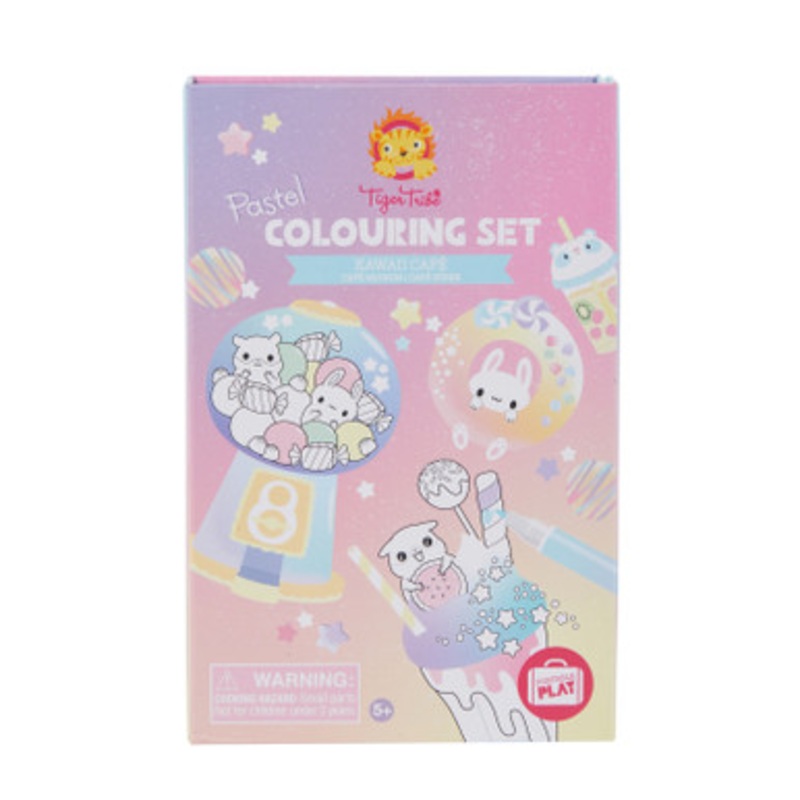 Tiger Tribe Pastel Colouring Set – Kawaii Cafe