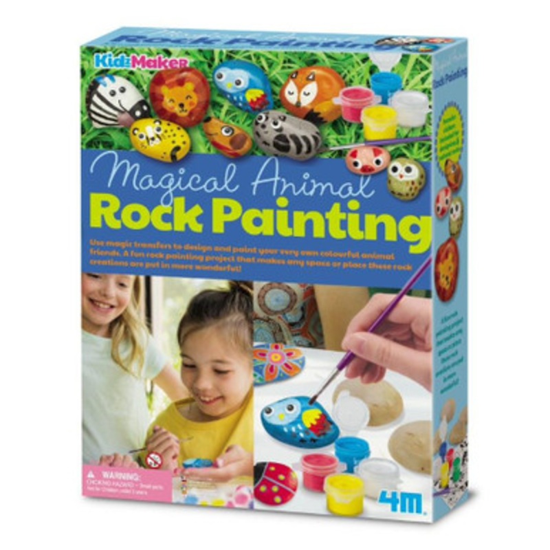 4M – KidzMaker – Magical Animal Rock Painting