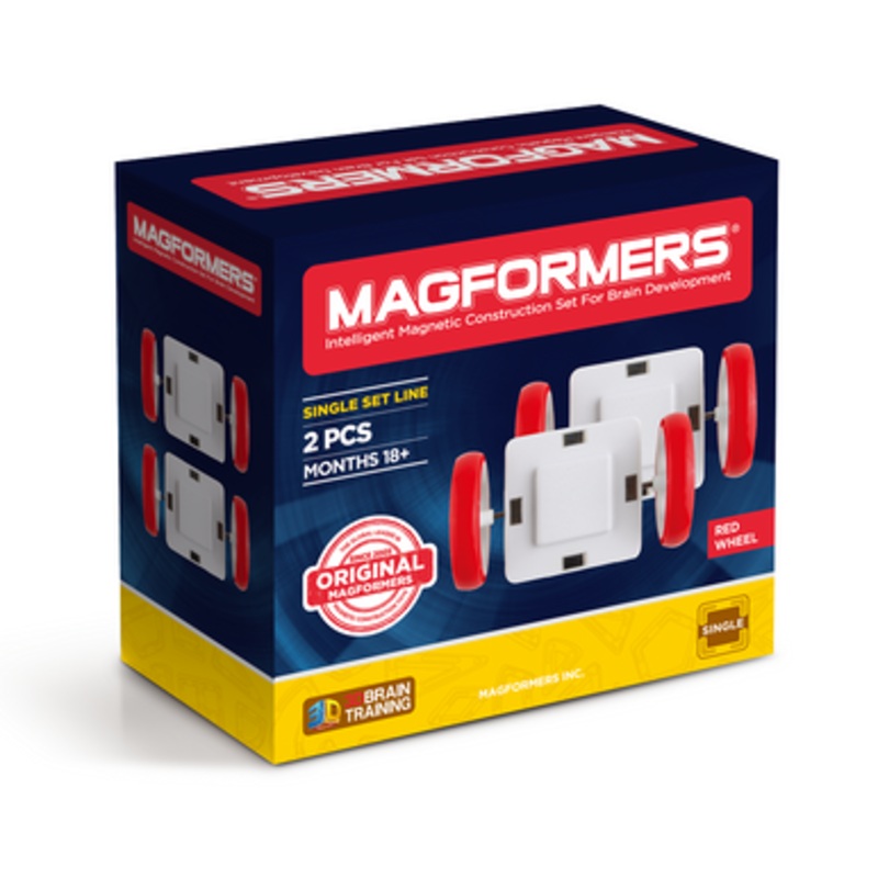 Magformers Single Wheel Set – Red