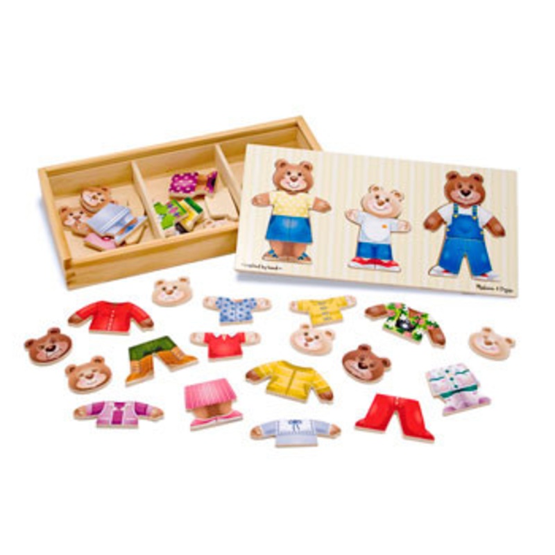 Melissa & Doug- Wooden Bear Family Dress Up