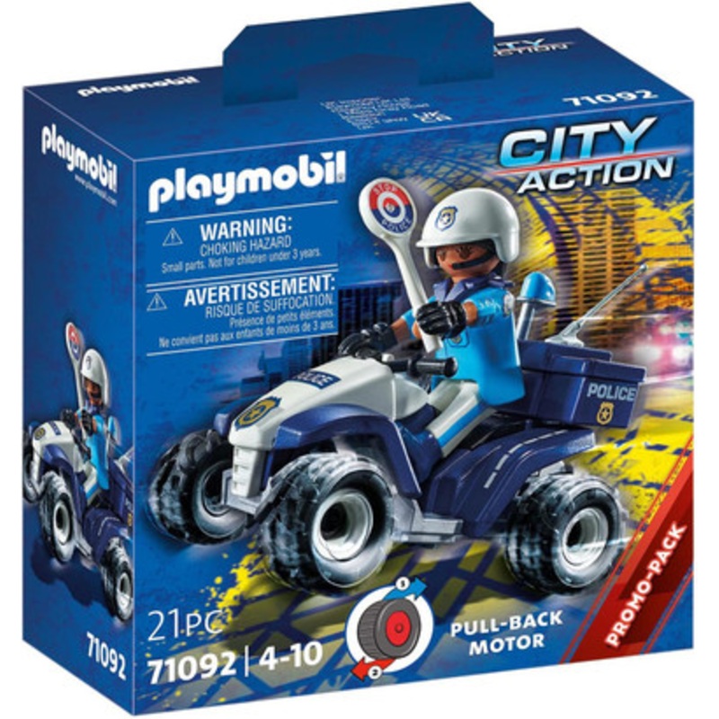 Playmobil City Action – Police Rescue Pull-Back Quad 71092