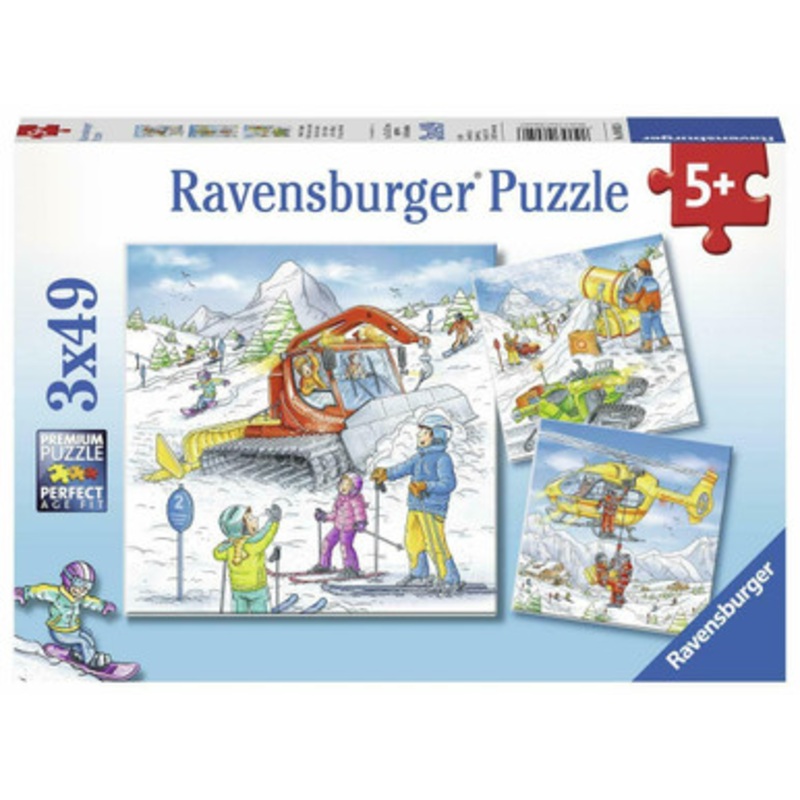 Ravensburger 3x49pc- Let’s Go Skiing! Puzzle