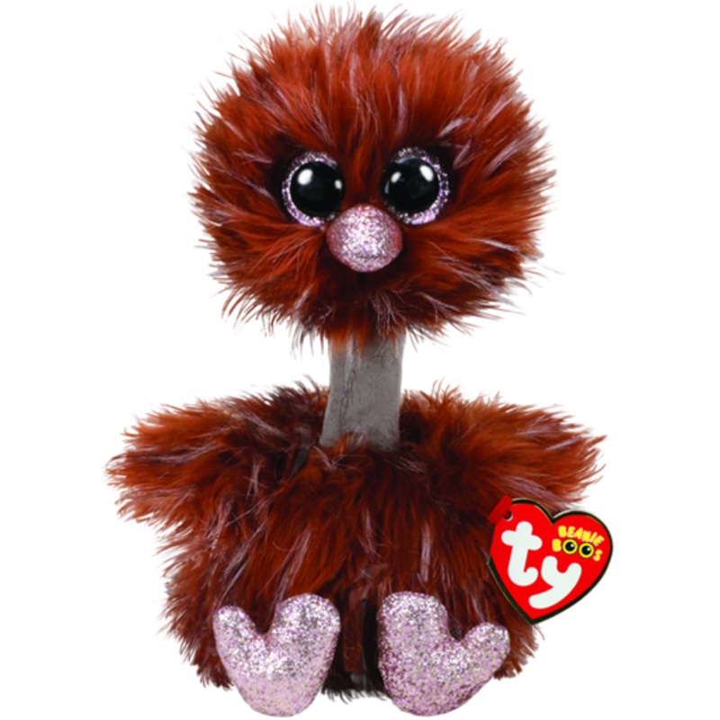 TY Beanie Boos Medium – Orson the Brown Ostrich