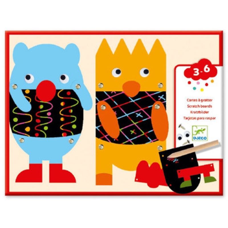 Djeco- The Little Monsters Scratch Cards