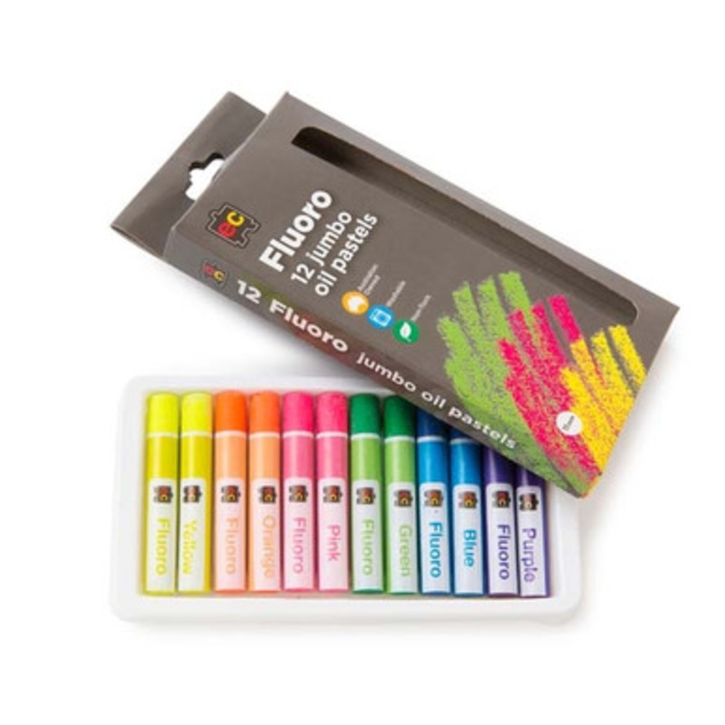 Educational Colours – Jumbo Oil Pastels Flouro 12Pk