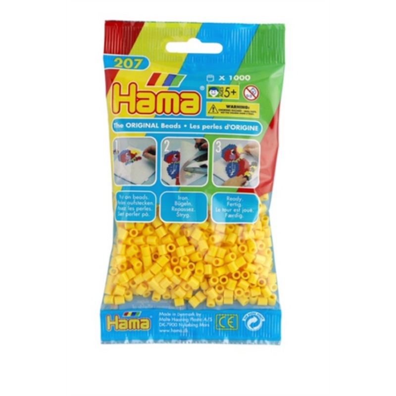 Hama Beads – Yellow – 1000 Beads