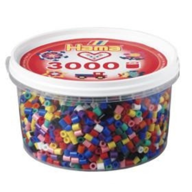 Hama Beads – Primary Colours Tub – 3000 beads