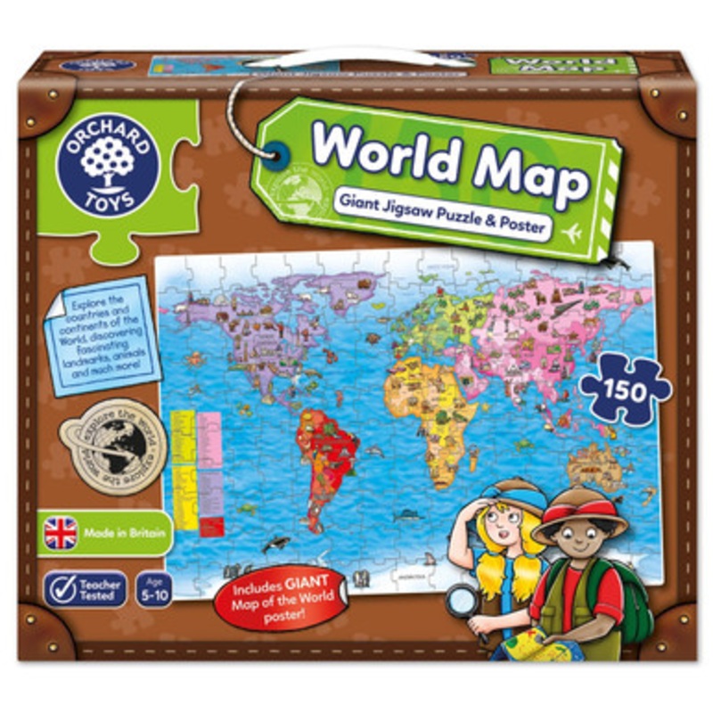 Orchard Toys – World Map Puzzle & Poster – 150 pieces