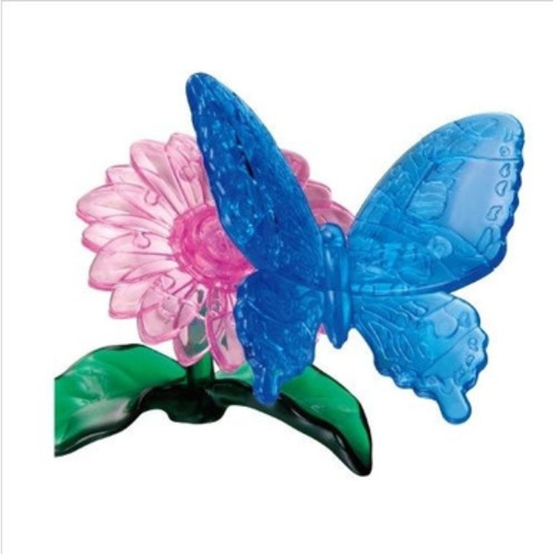 Crystal Puzzle 3D Blue Butterfly – 38 Pieces
