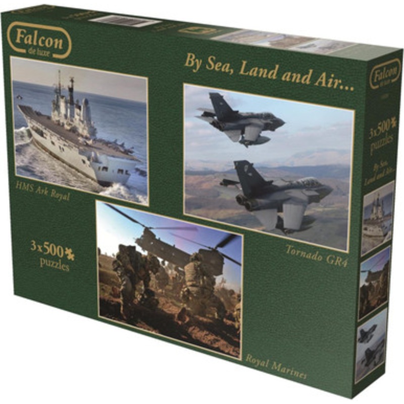 Falcon De Luxe – By Sea, Land and Air 3x500pc Puzzle