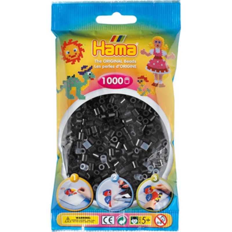 Hama Beads – Black – 1000 Beads