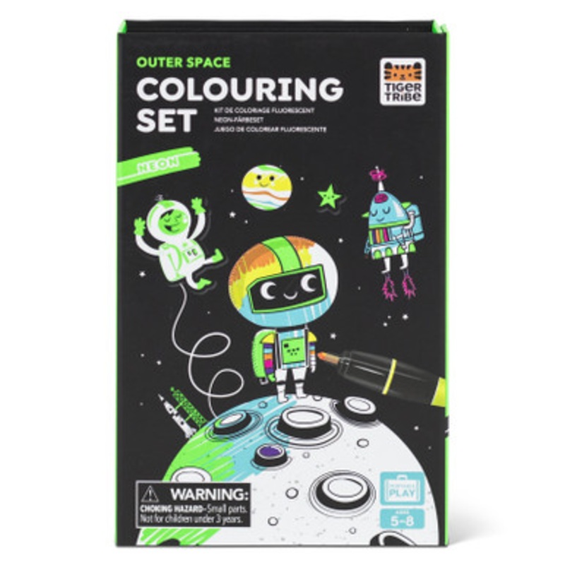 Tiger Tribe – Neon Colouring Set – Outer Space