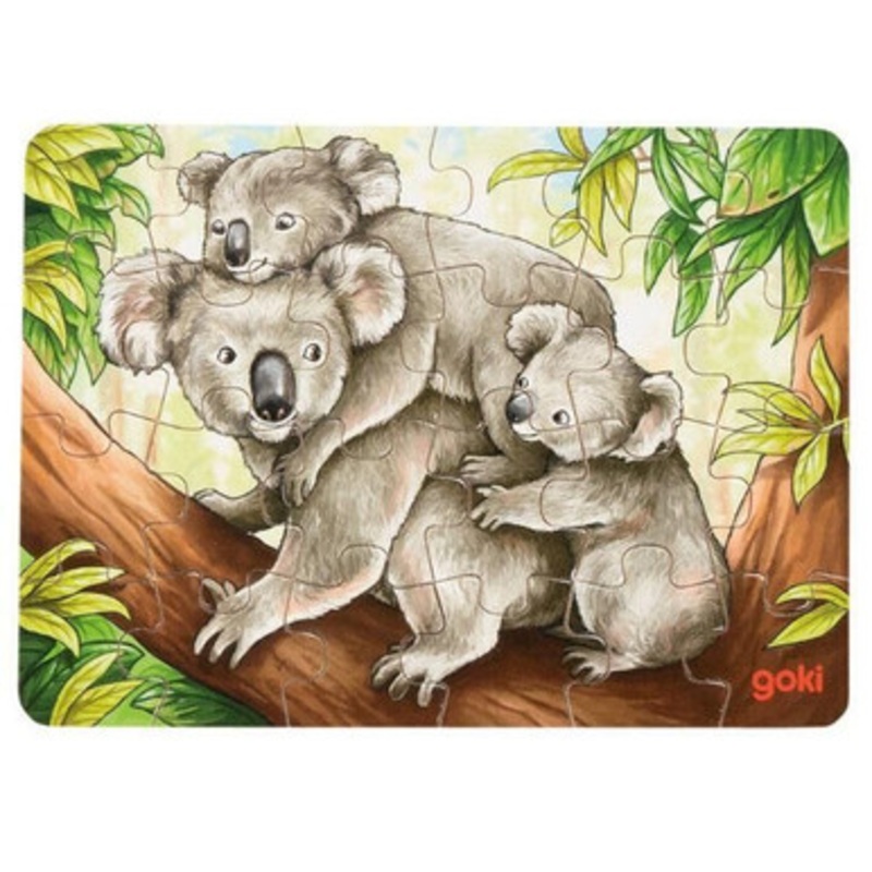 Goki – Travel Size Mini Australian Animals Puzzle 24pcs – Koala