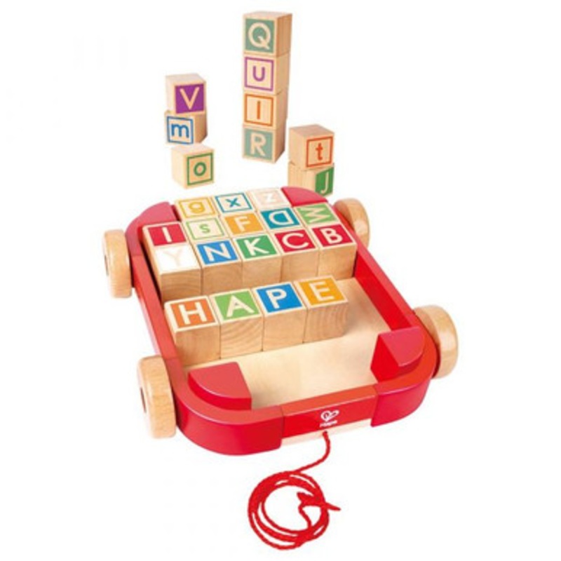 Hape Pull-Along Cart with Blocks