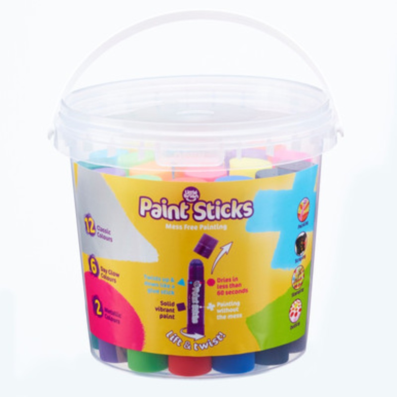 Little Brian Paint Sticks Bucket – Assorted 20 pk