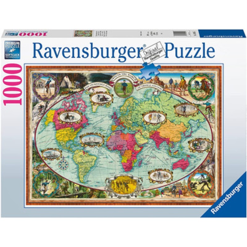 Ravensburger 1000pc – Around The world by Bike Puzzle