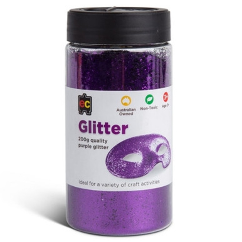 Educational Colours – Glitter 200g Jar Purple