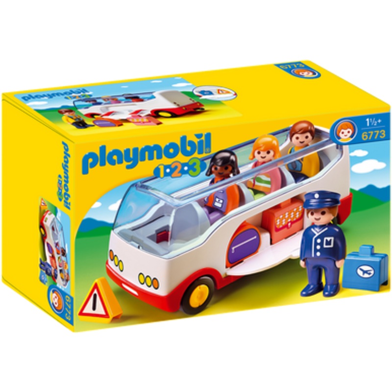 Playmobil 1.2.3 Airport Shuttle Bus 6773