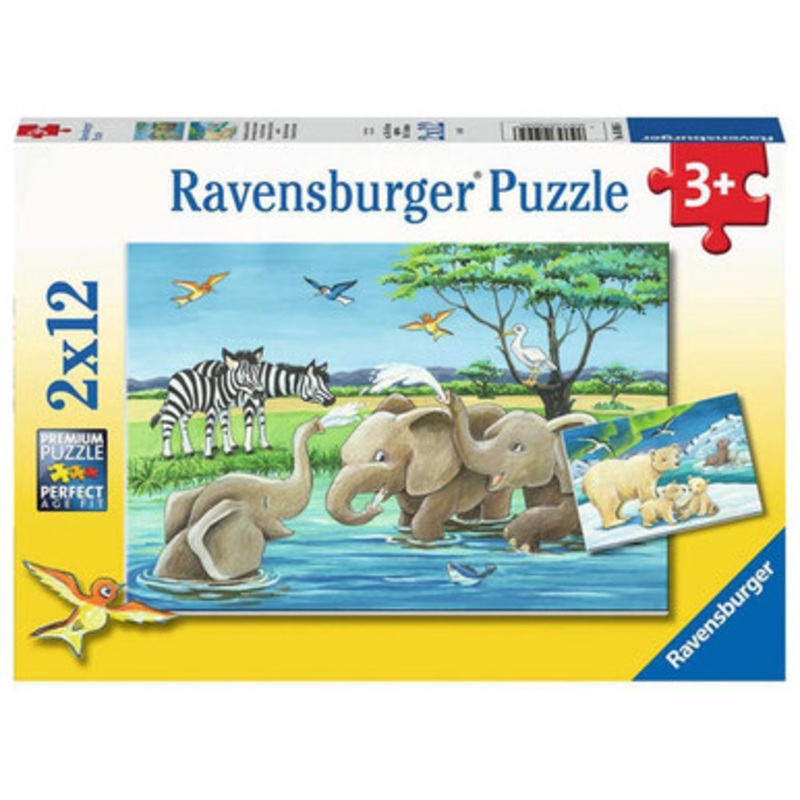 Ravensburger 2x12pc – Baby Safari Animals Puzzle