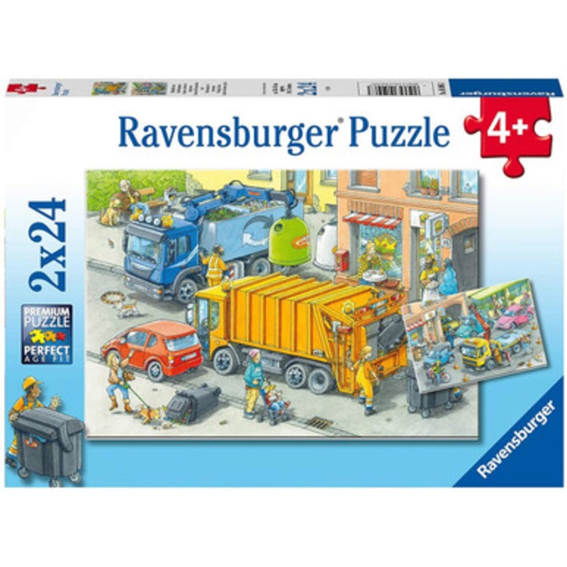 Ravensburger 2x24pc- Working Trucks Puzzle