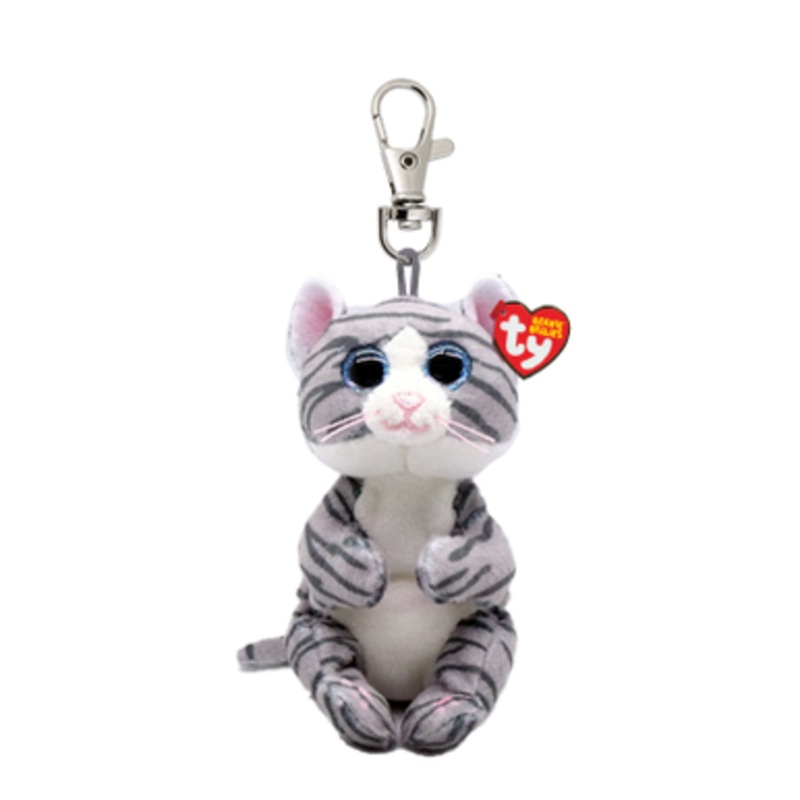 TY Beanie Bellies Clip – Mitzi the Grey Tabby Cat