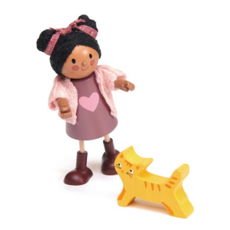 Tender Leaf Toys – Ayana with Flexible Limbs & Her Cat