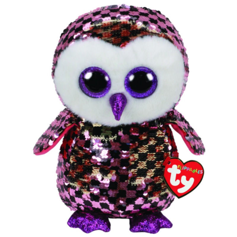 TY Beanie Boos Medium Flippable – Checks the Checkered Owl